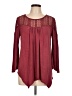 Cupio Burgundy Long Sleeve Blouse Size L - photo 1