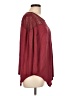 Cupio Burgundy Long Sleeve Blouse Size L - photo 4