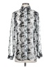 CAbi 100% Polyester Animal Print Silver Long Sleeve Blouse Size S - photo 1