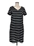 Apt. 9 100% Polyester Stripes Black Casual Dress Size M - photo 1