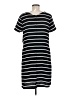 Apt. 9 100% Polyester Stripes Black Casual Dress Size M - photo 2