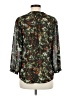 Willi Smith 100% Polyester Floral Green 3/4 Sleeve Blouse Size M - photo 2