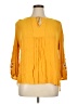 St. John's Bay Yellow 3/4 Sleeve Blouse Size XL - photo 1