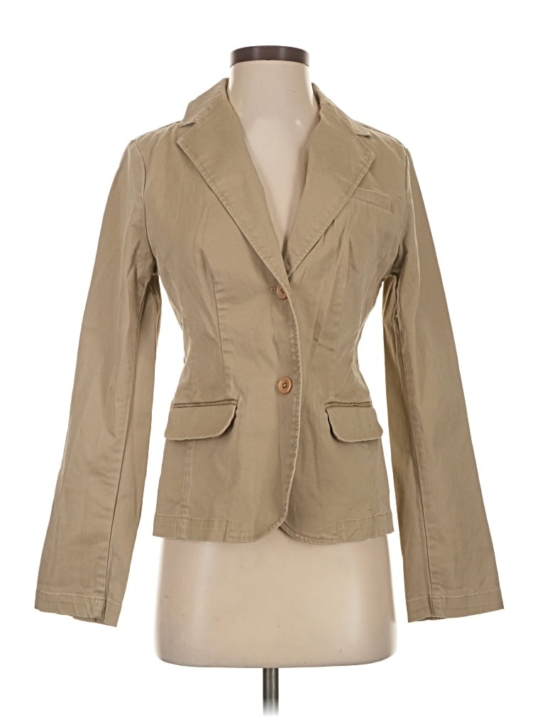 Pre-owned Lands End Canvas Blazer Jacket In Brown