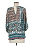 B.wear 100% Polyester Teal 3/4 Sleeve Blouse Size M - photo 2