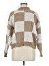 Blu Pepper 100% Polyester Checkered-gingham Tan Turtleneck Sweater Size M - photo 1