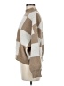 Blu Pepper 100% Polyester Checkered-gingham Tan Turtleneck Sweater Size M - photo 5