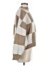 Blu Pepper 100% Polyester Checkered-gingham Tan Turtleneck Sweater Size M - photo 4