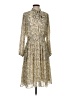 Current Air 100% Polyester Paisley Gold Casual Dress Size S - photo 1
