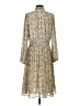 Current Air 100% Polyester Paisley Gold Casual Dress Size S - photo 2