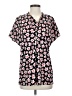 CAbi 100% Polyester Floral Black Short Sleeve Blouse Size S - photo 1