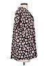 CAbi 100% Polyester Floral Black Short Sleeve Blouse Size S - photo 4