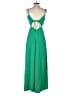 Topshop 100% Polyester Solid Green Jumpsuit Size 2 - photo 2