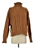 H&M Solid Brown Turtleneck Sweater Size S - photo 1
