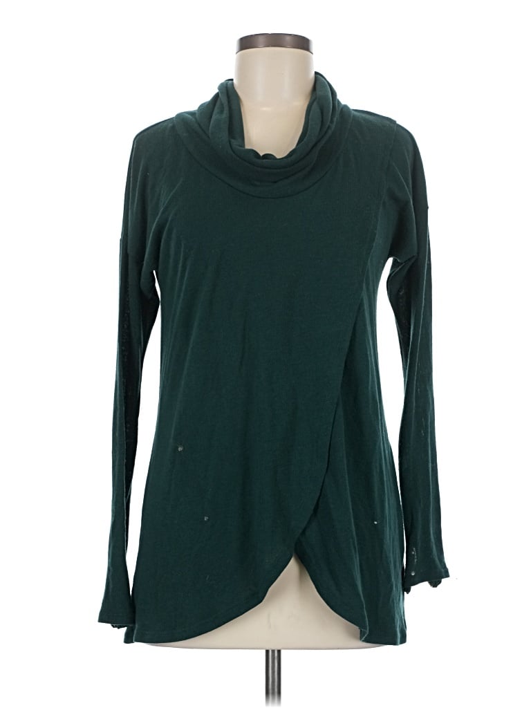 Pre-owned Double Zero Long Sleeve Turtleneck In Green