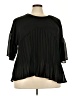 Unbranded 100% Polyester Black 3/4 Sleeve Blouse Size 3X - photo 1