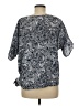 MICHAEL Michael Kors 100% Polyester Blue Gray Short Sleeve Blouse Size M - photo 2