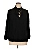 Just Fab 100% Rayon Black 3/4 Sleeve Blouse Size 1X - photo 1