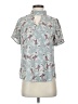 Sienna Sky Floral Blue Short Sleeve Blouse Size S - photo 1