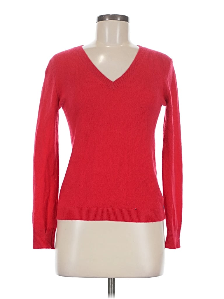 Pre-owned Nordstrom Cashmere Pullover Sweater In Red