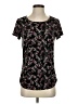 Elle Floral Black Short Sleeve Top Size XS - photo 1