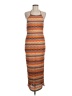 Shein Chevron-herringbone Orange Casual Dress Size 6 - photo 1
