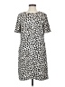 Ann Taylor 100% Polyester Animal Print Ivory Casual Dress Size 4 - photo 1
