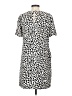 Ann Taylor 100% Polyester Animal Print Ivory Casual Dress Size 4 - photo 2