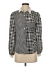 Shein 100% Polyester Houndstooth Black Long Sleeve Blouse Size 4 - photo 1