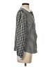 Shein 100% Polyester Houndstooth Black Long Sleeve Blouse Size 4 - photo 4