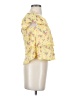 SELF E 100% Rayon Yellow Short Sleeve Blouse Size XS - photo 4