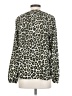 MICHAEL Michael Kors 100% Polyester Animal Print Green Long Sleeve Blouse Size XS - photo 2