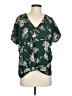 West Kei 100% Polyester Green Short Sleeve Blouse Size P (petite) - photo 1