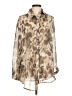 PrettyLittleThing 100% Polyester Camo Tan Long Sleeve Blouse Size 6 - photo 1