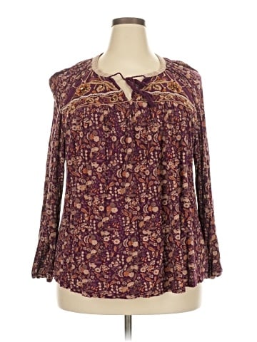 Vintage America Blues Long Sleeve Blouse (view 1)