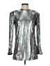 Assorted Brands Metallic Silver Long Sleeve Blouse Size S - photo 1