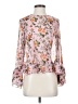 Topshop 100% Polyester Pink Long Sleeve Blouse Size 2 - photo 1