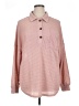 Unbranded Houndstooth Pink Long Sleeve Blouse Size XL - photo 1