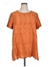 Curations 100% Polyester Orange Short Sleeve Blouse Size 1X - photo 1