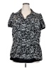Worthington 100% Polyester Black Short Sleeve Blouse Size 2X - photo 1