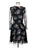 Zara Basic Floral Black Cocktail Dress Size XS - photo 1