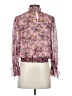 Express 100% Polyester Purple Long Sleeve Blouse Size XS - photo 2