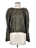 Joie 100% Polyester Metallic Solid Gold Long Sleeve Top Size S - photo 1