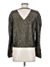 Joie 100% Polyester Metallic Solid Gold Long Sleeve Top Size S - photo 2