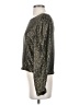 Joie 100% Polyester Metallic Solid Gold Long Sleeve Top Size S - photo 5