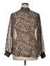 Torrid 100% Polyester Animal Print Brown Long Sleeve Blouse Size 1X Plus (1) - photo 1
