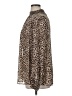 Torrid 100% Polyester Animal Print Brown Long Sleeve Blouse Size 1X Plus (1) - photo 5