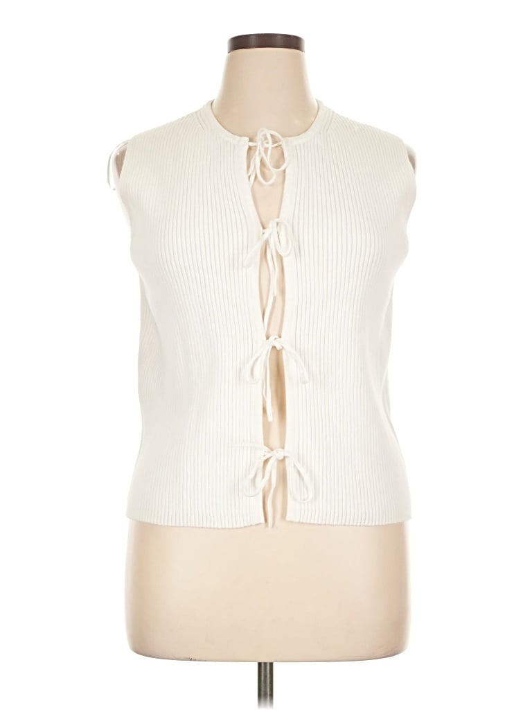 Pre-owned Sincerely Jules Sleeveless Blouse In White