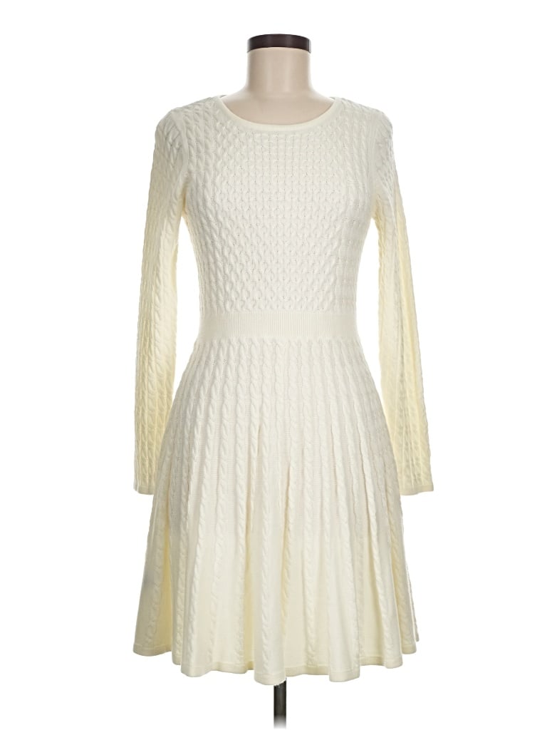 Pre-owned Ellen Tracy Cocktail Dress In White