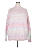 Current Mood Stripes Pink Turtleneck Sweater Size XXL - photo 1